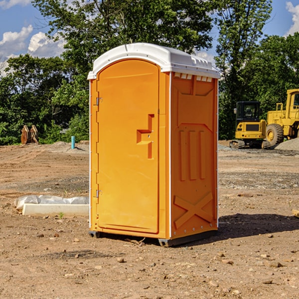 how often are the porta potties cleaned and serviced during a rental period in Alma Center Wisconsin